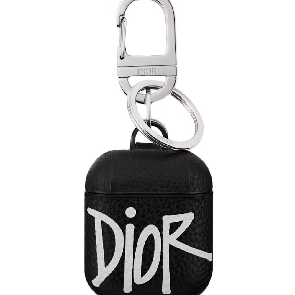 DIOR X SHAWN STUSSY Grained Calfskin Airpods